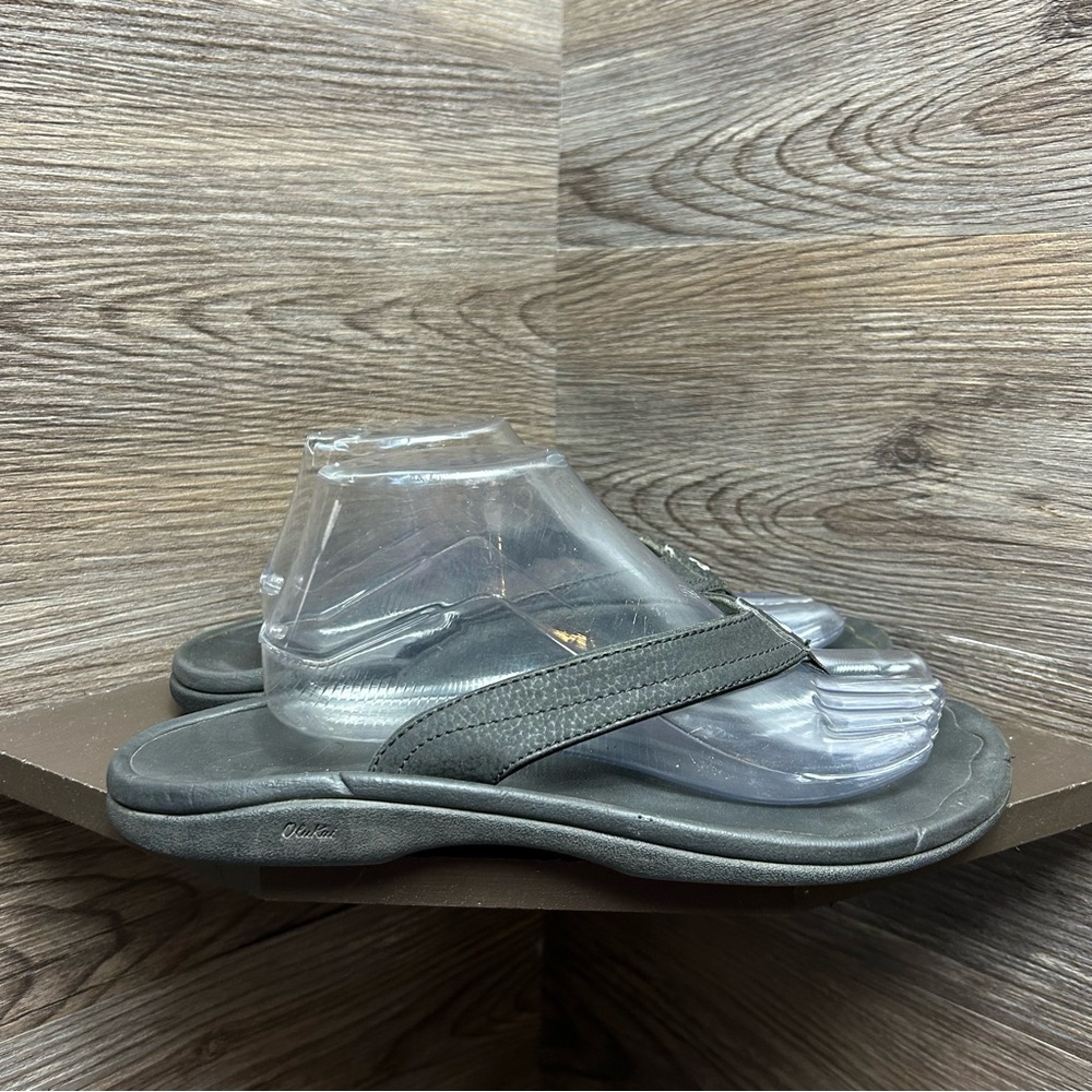 Olukai Ohana Black Flip Flops